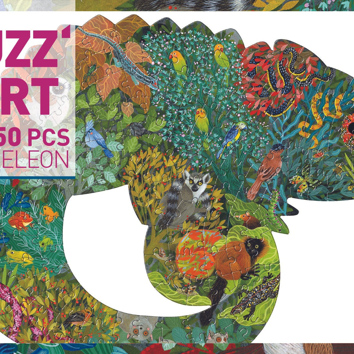 פאזל צורני 150 - זיקית