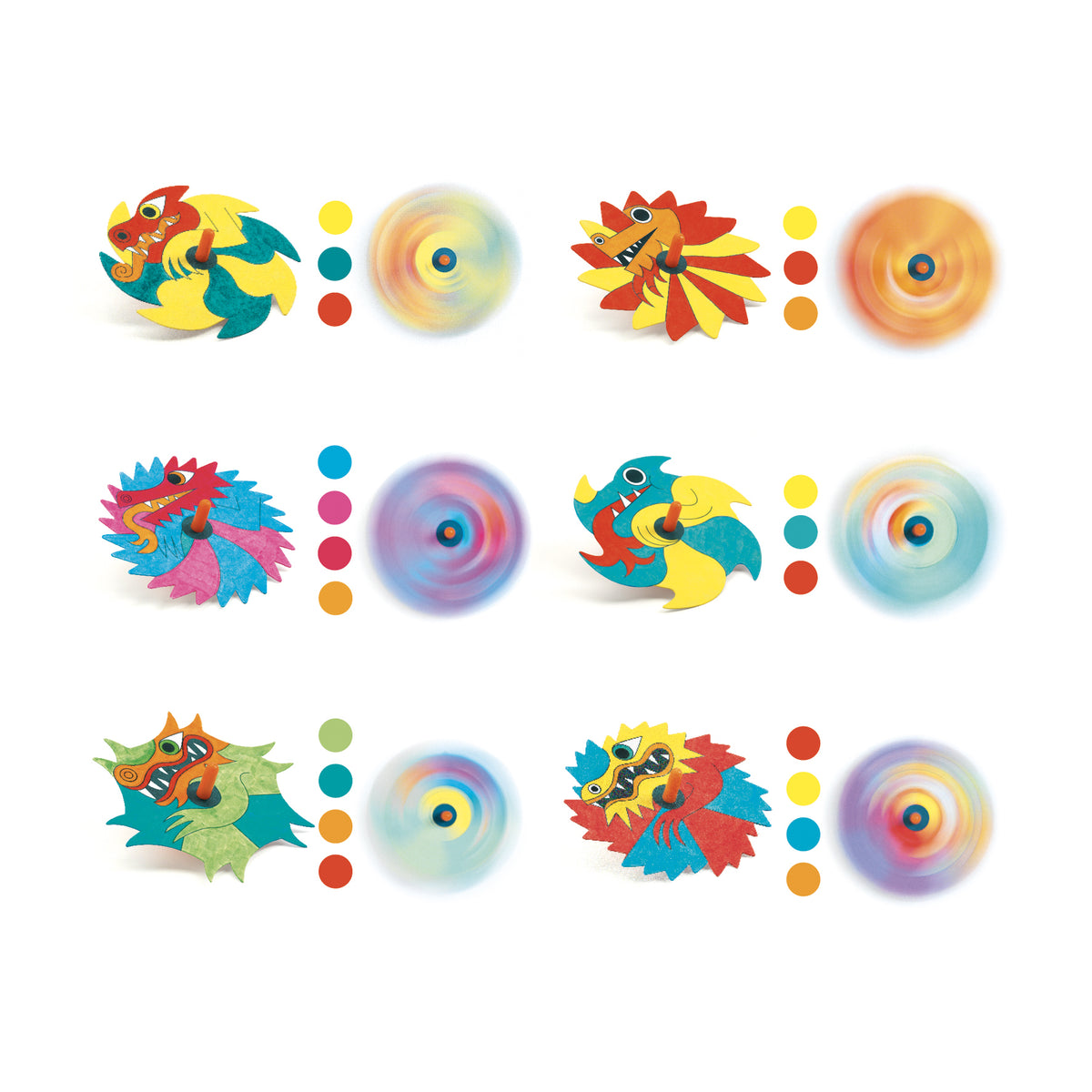 יצירה DIY - סביבונים דרקונים