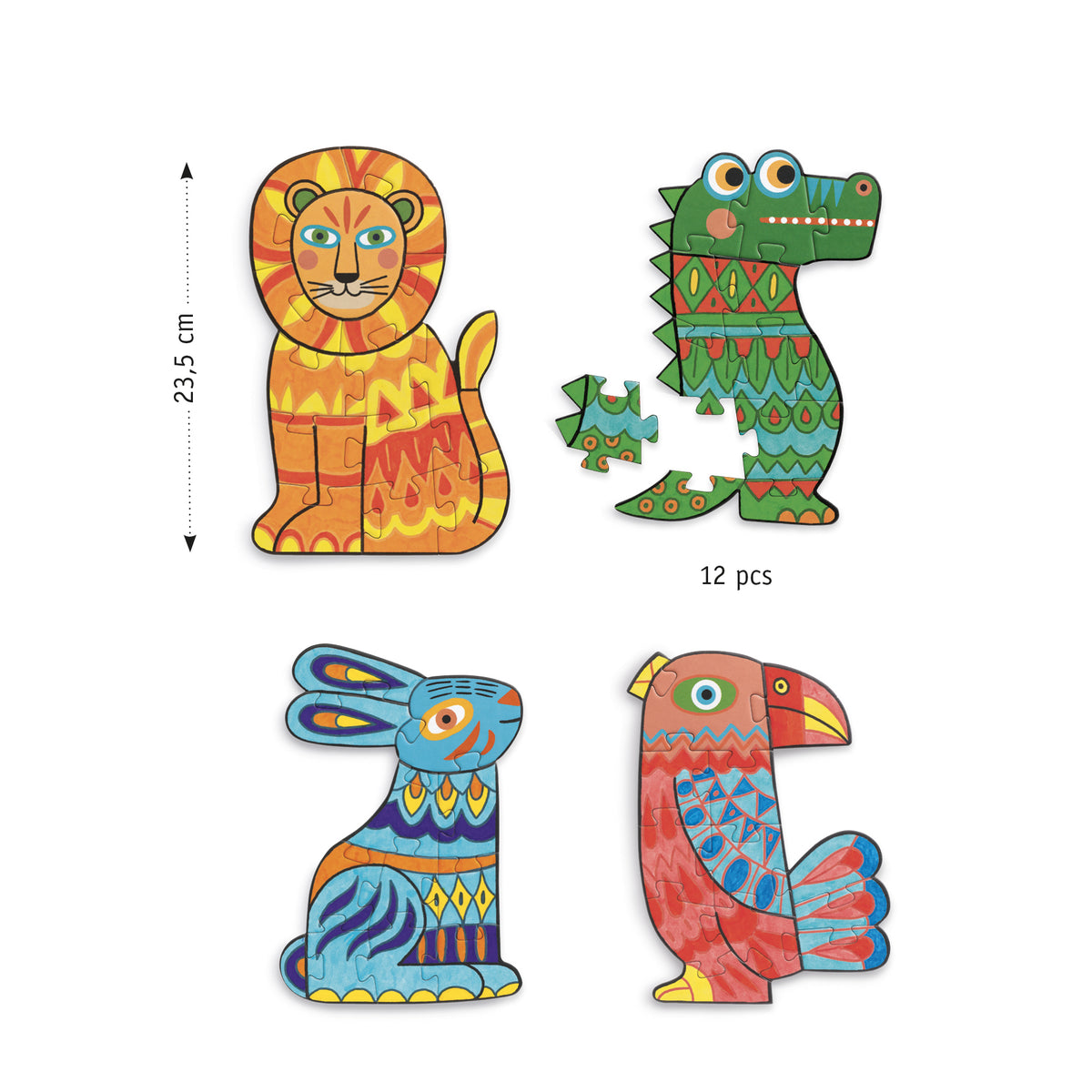 יצירה DIY -  פאזלים צבעוניים