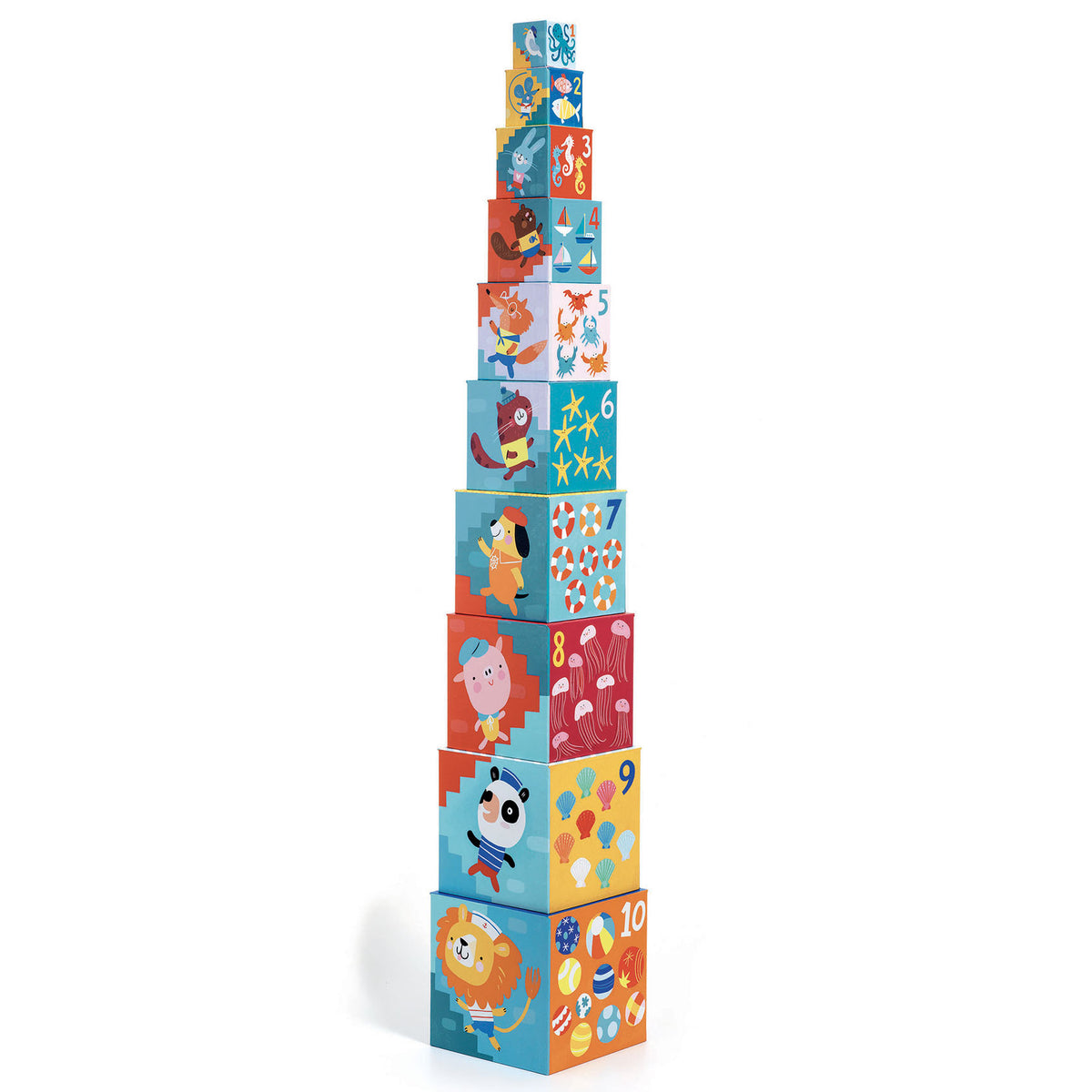 מגדל קוביות - חוף הים