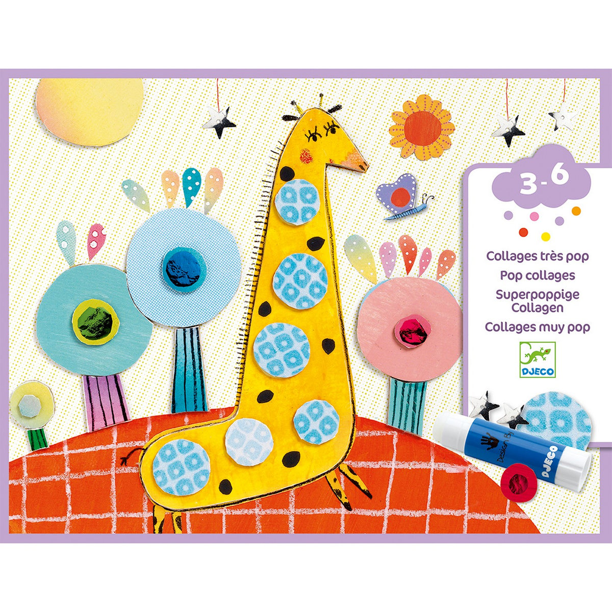 יצירה-קולאז&#39;-ג&#39;ירפה