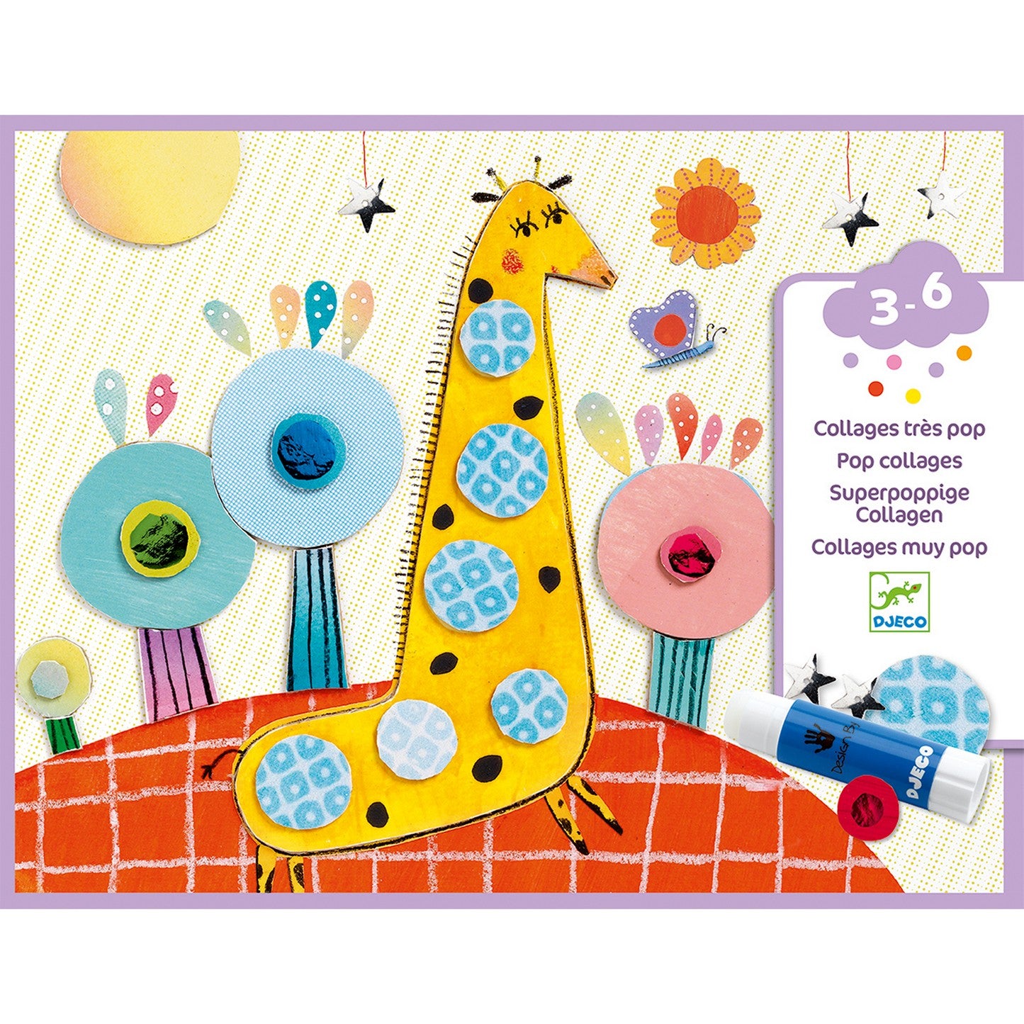 יצירה-קולאז'-ג'ירפה