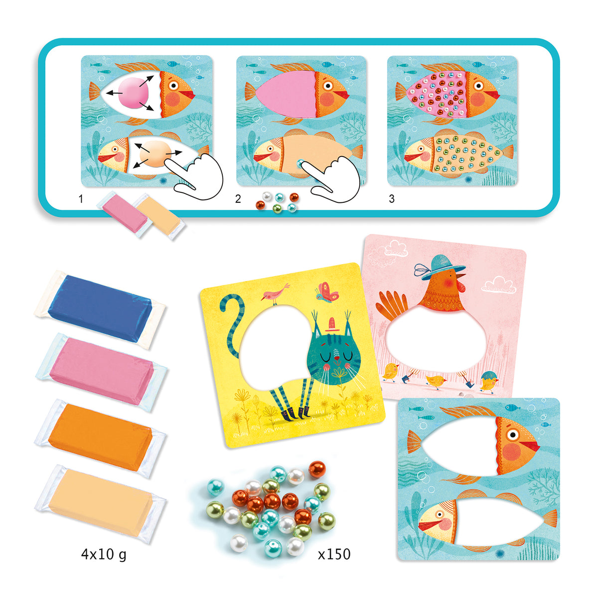 יצירה לקטנים - מוזאיקה על בצק