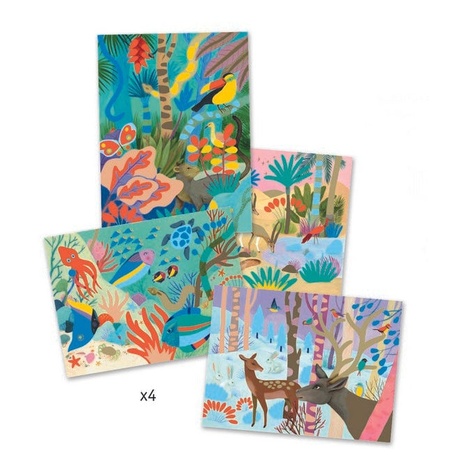 יצירה - צבעי מים עולם הטבע