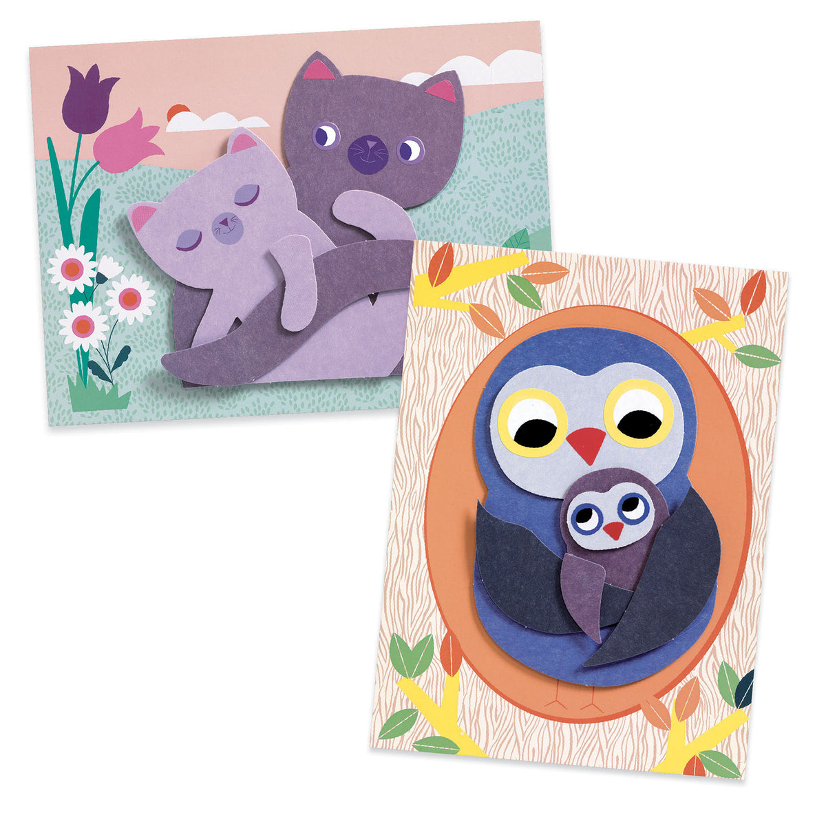 יצירה לקטנים - הדבקת תמונות תלת מימדיות חיבוקים