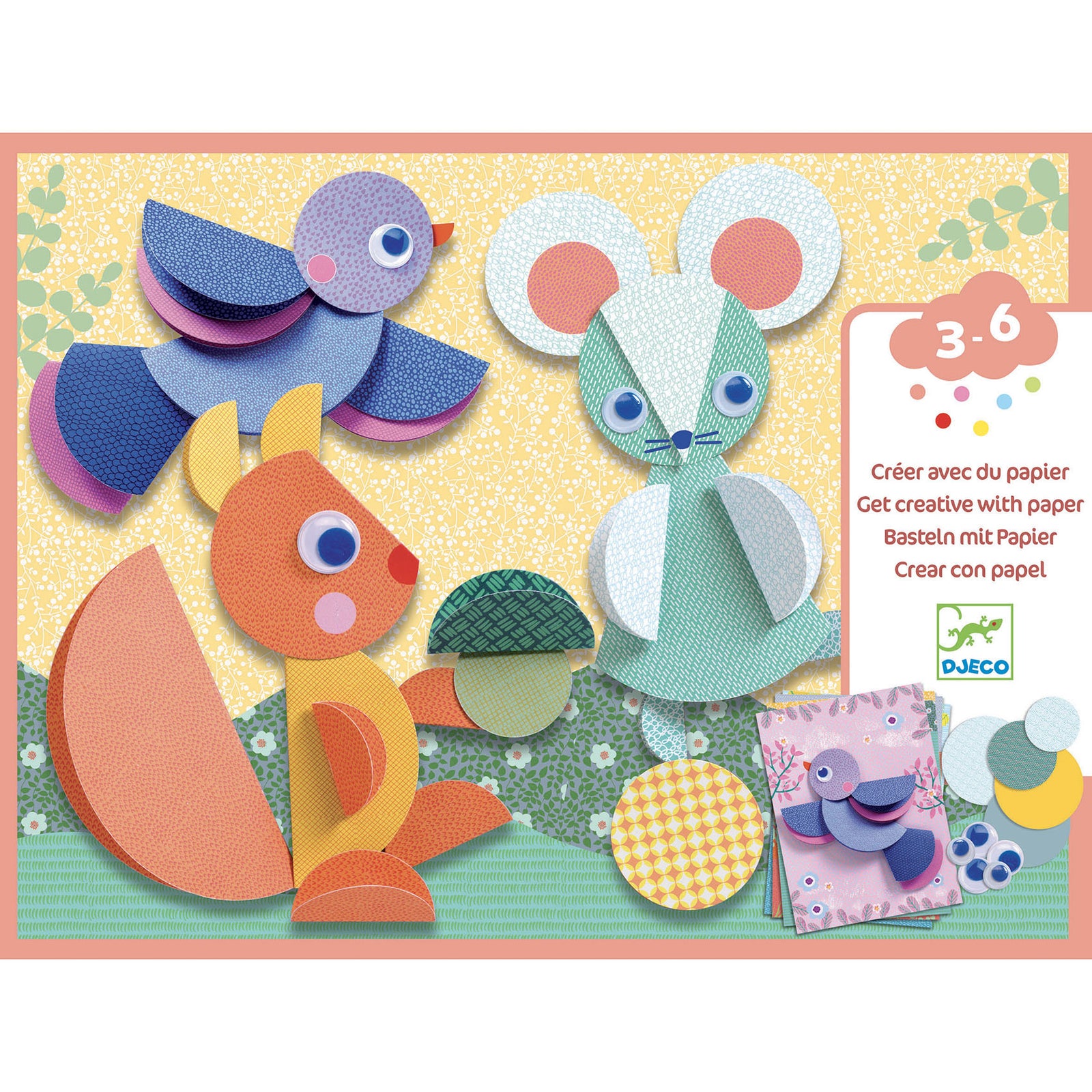 יצירה לקטנים - הדבקת תמונות תלת מימדיות עיגולים