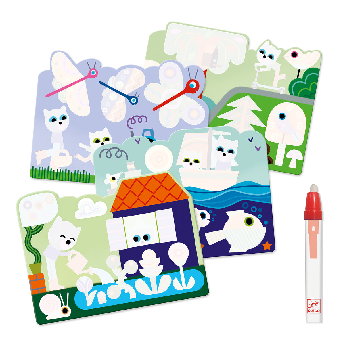 יצירה צביעה עם מים - נסתר בגינה