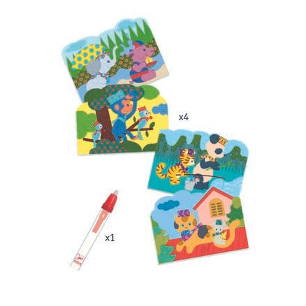 יצירה צביעה עם מים - נסתר בחוץ