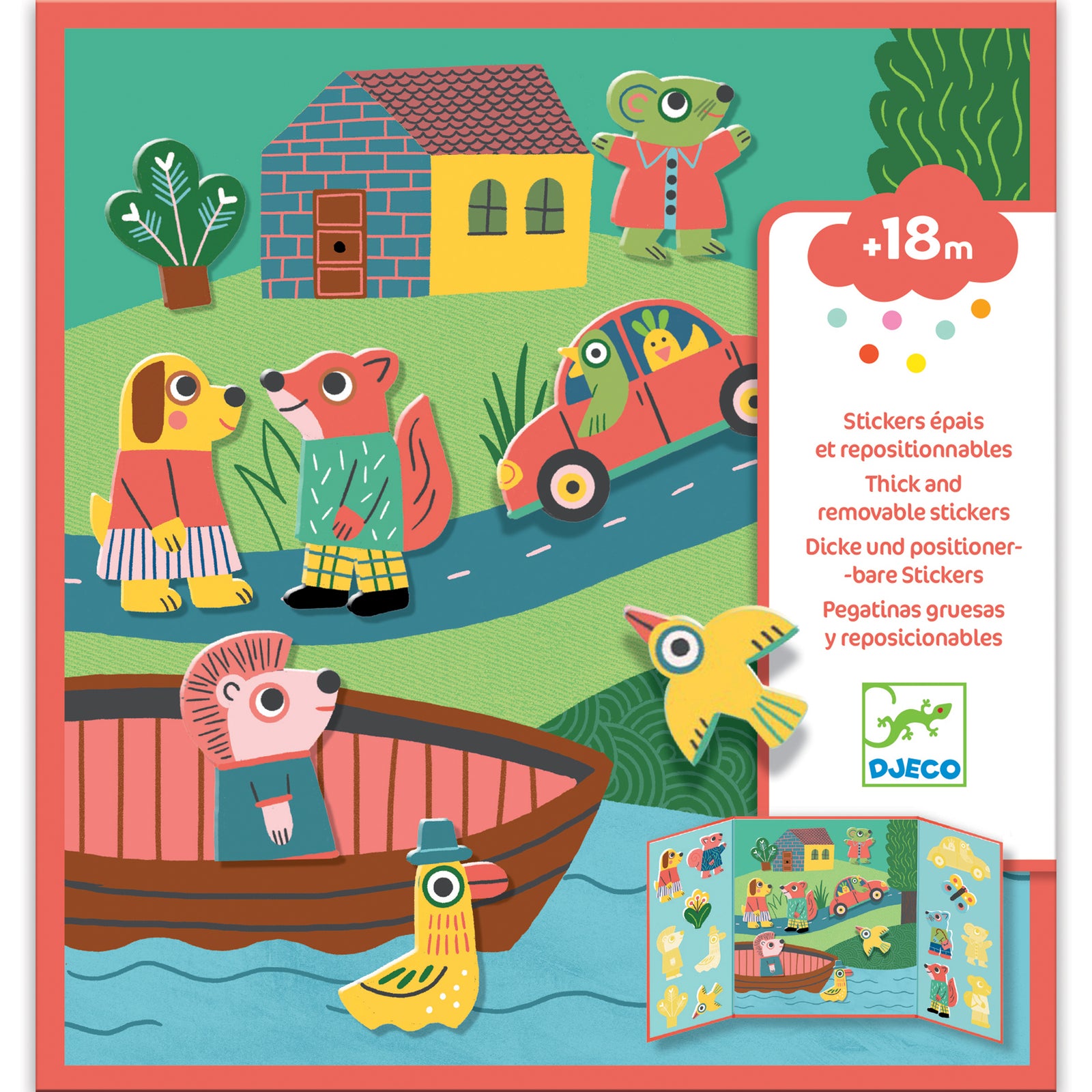 יצירה לקטנטנים - הדבקה רב פעמית חיות