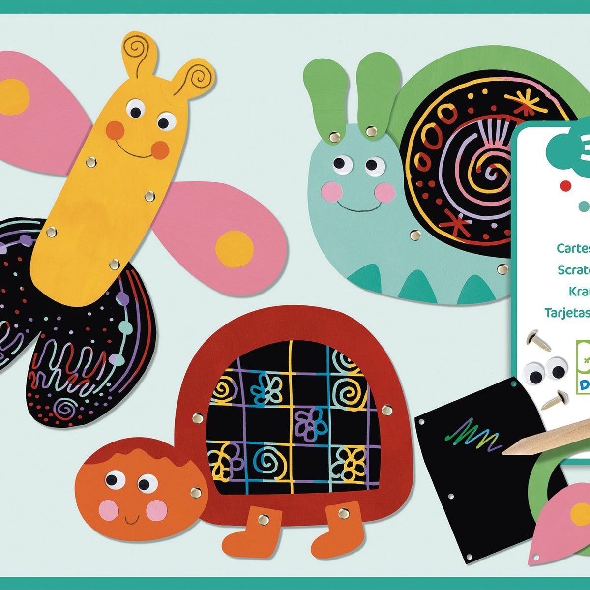 יצירה לקטנטנים - חריטה ובניה חיות מצחיקות