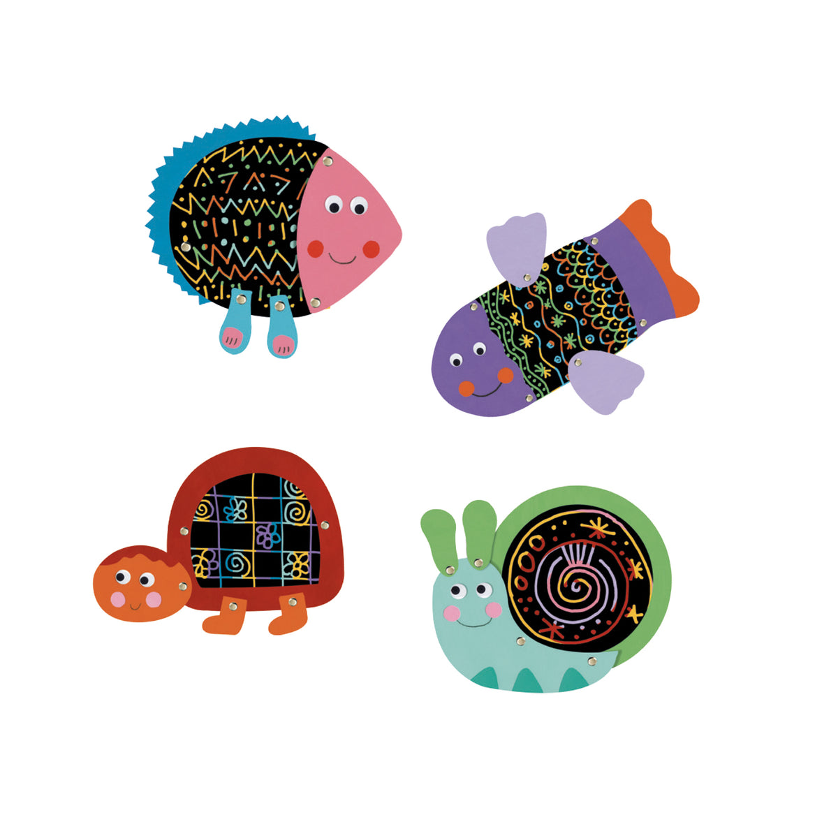 יצירה לקטנטנים - חריטה ובניה חיות מצחיקות