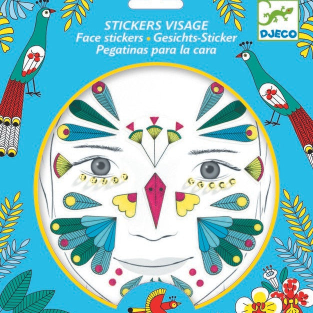 מדבקות פנים - ציפורים