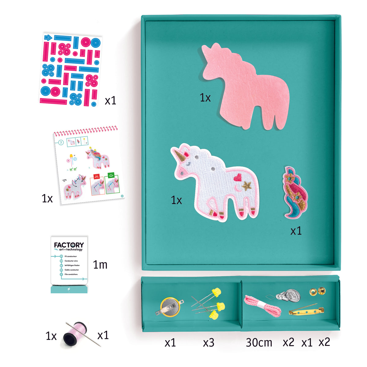 יצירה פאקטורי - סיכה חד קרן זוהר