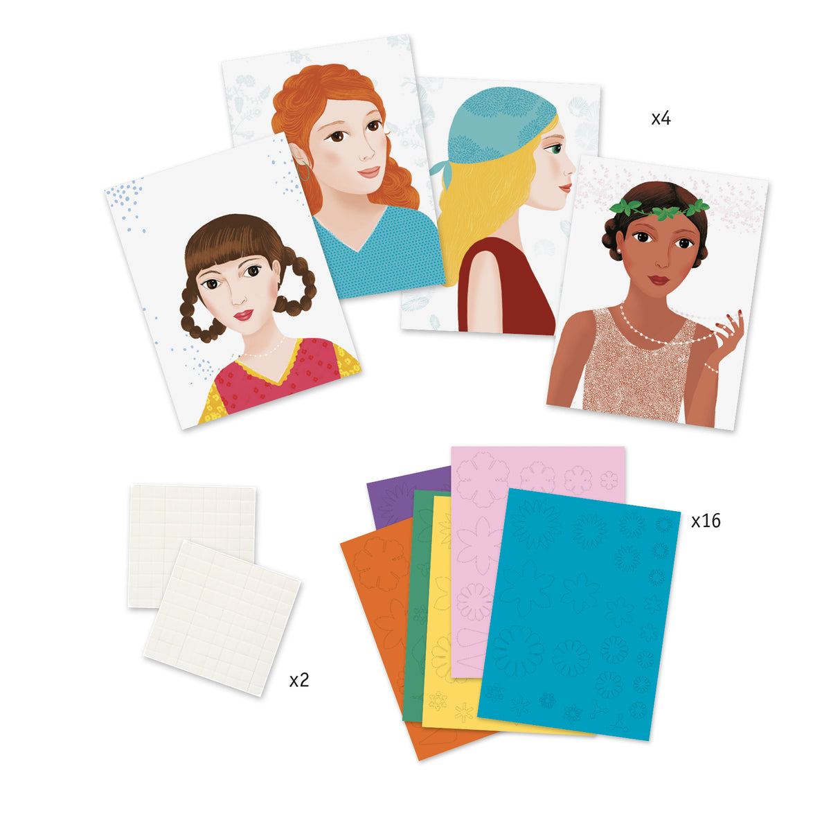 יצירה - נערות פרחוניות