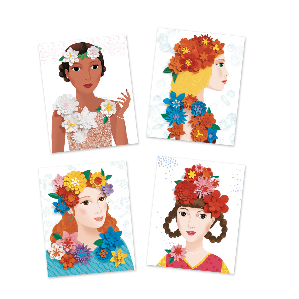 יצירה - נערות פרחוניות