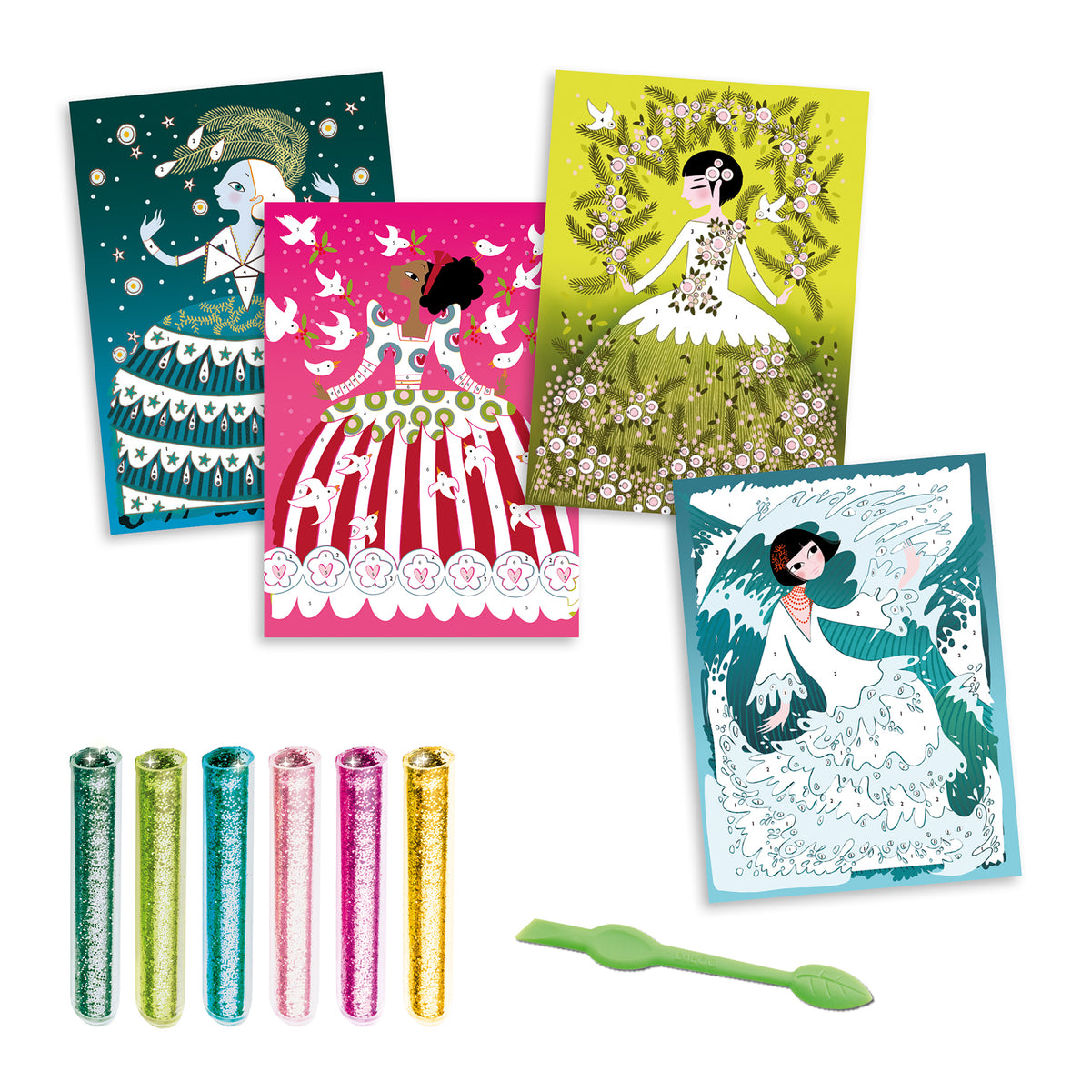 יצירה - חול נצנצים שמלות