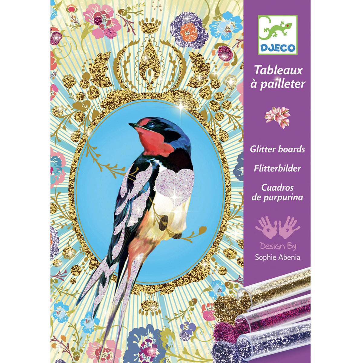 יצירה - חול נצנצים ציפורי