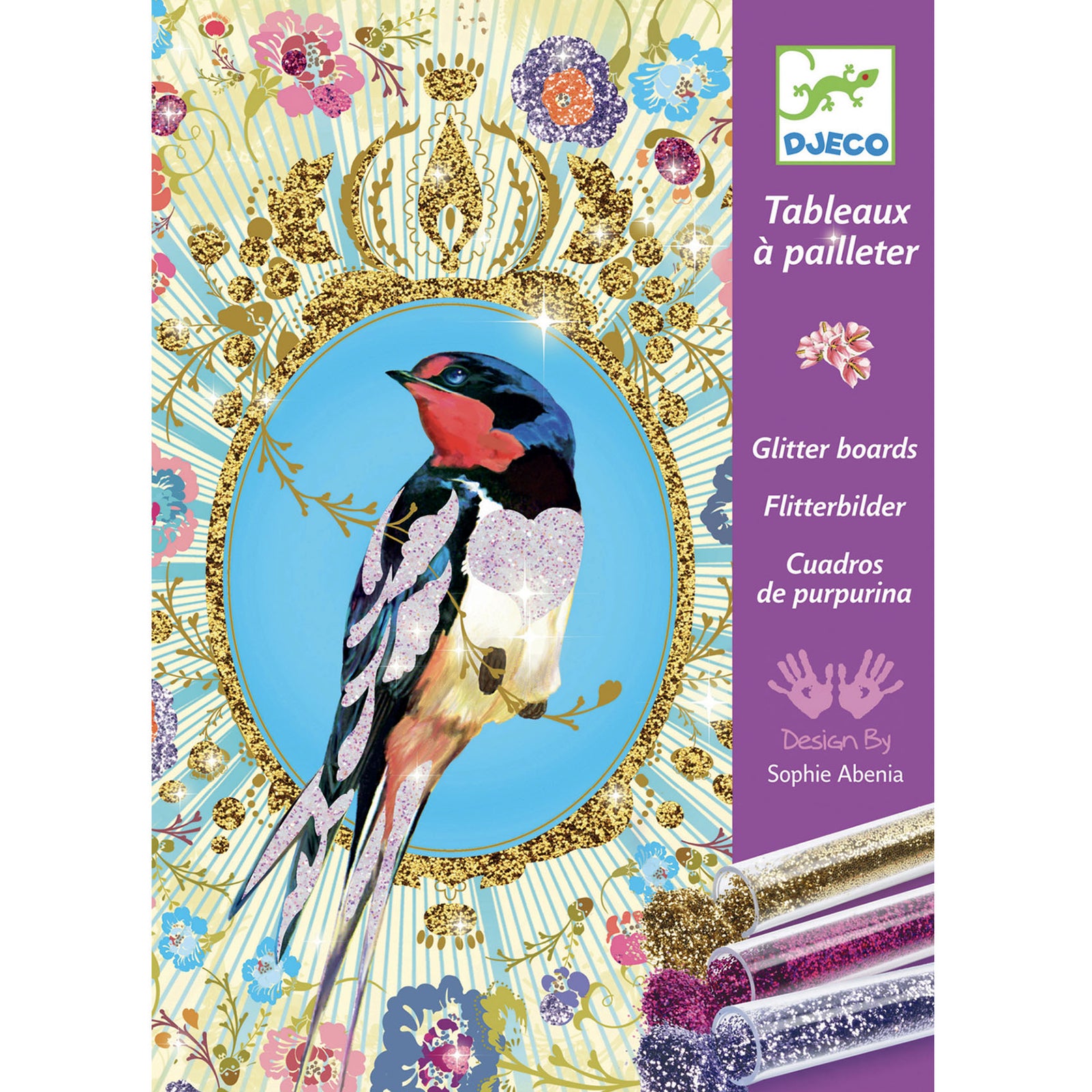 יצירה - חול נצנצים ציפורי