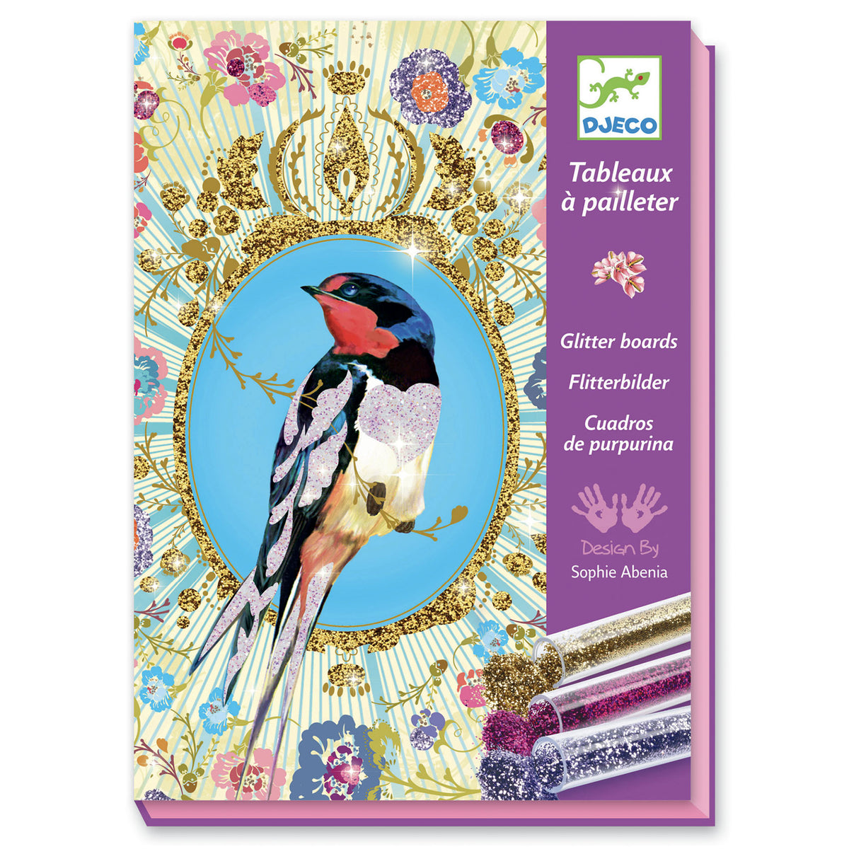 יצירה - חול נצנצים ציפורי