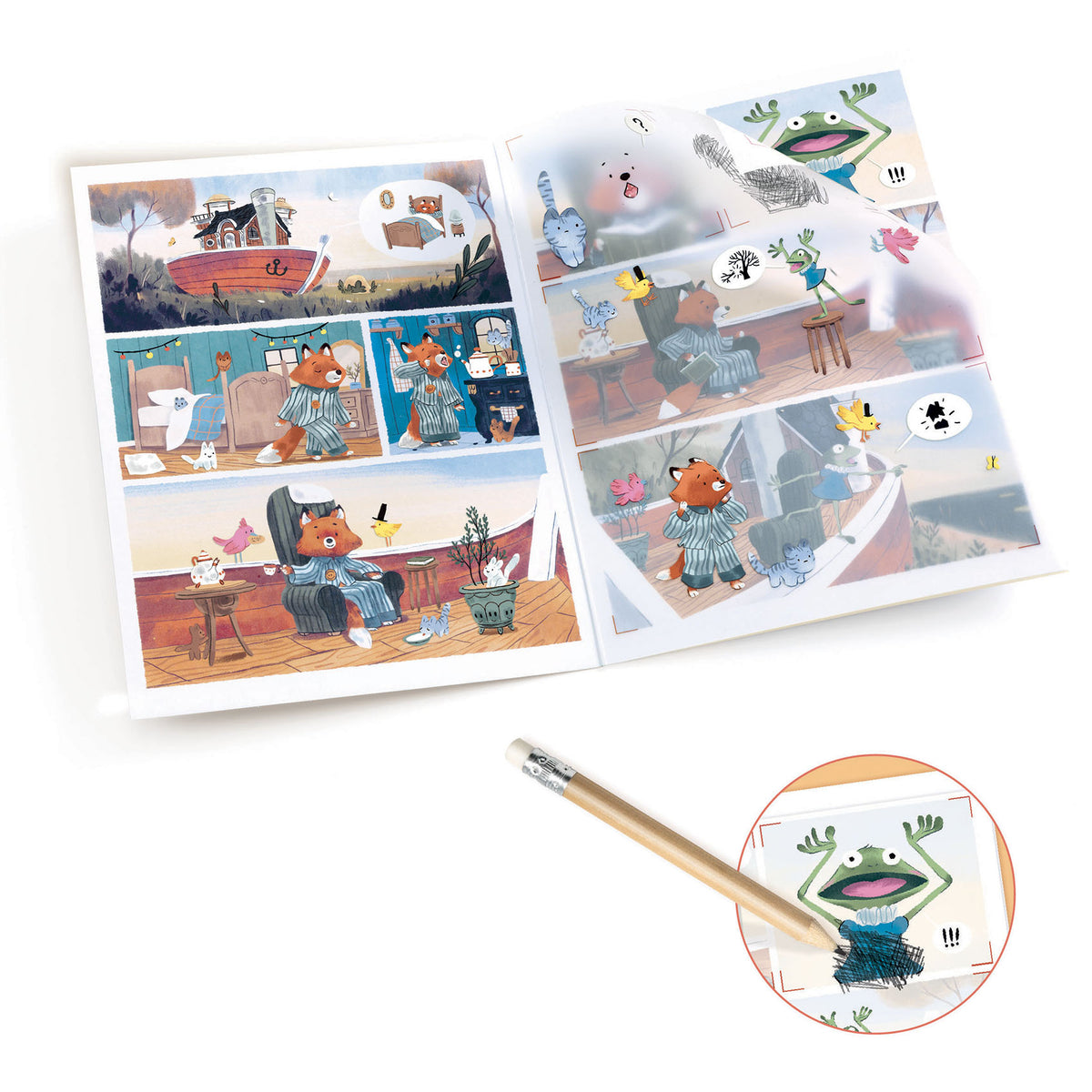 יצירה הדבקה עפרון - קומיקס סיילור וג&#39;יפסי