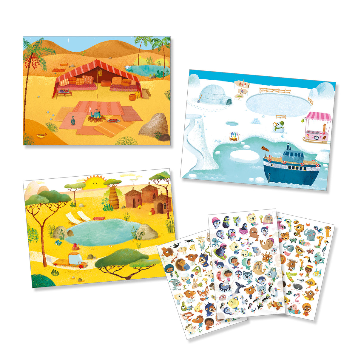 יצירה - הדבקת עם עפרון סוואנה