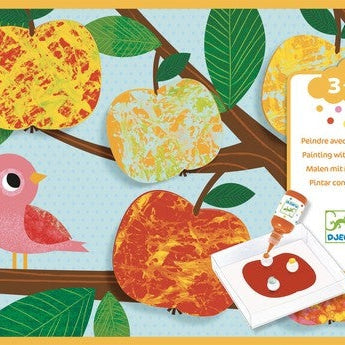 יצירה לקטנטנים - צביעה עם גולות טבע