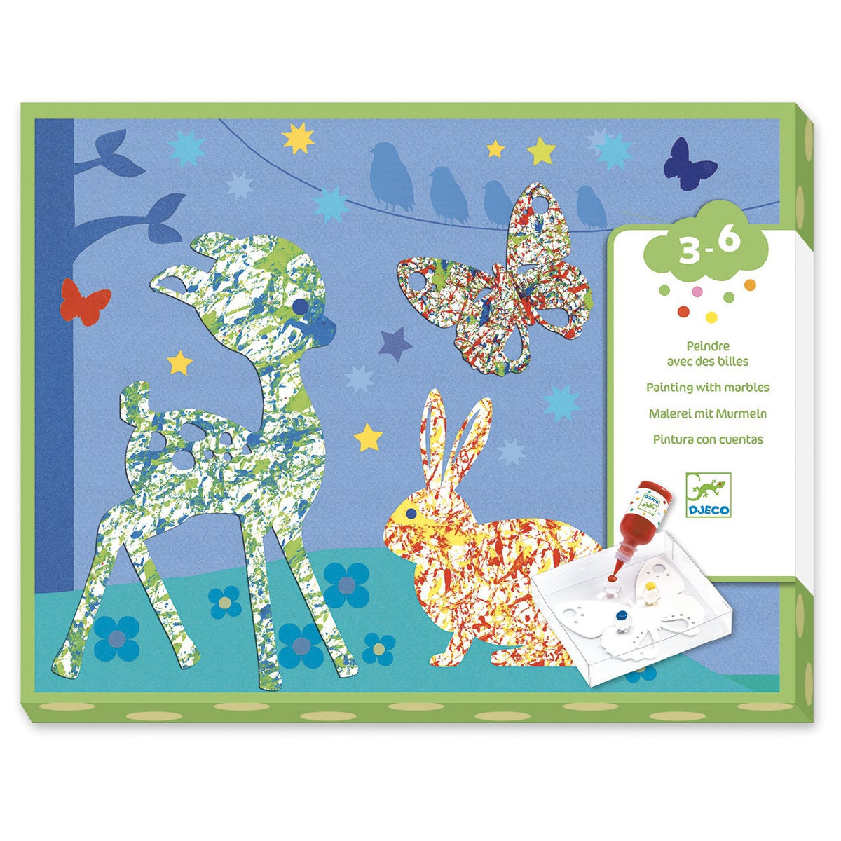 יצירה לקטנים - צביעה עם גולות