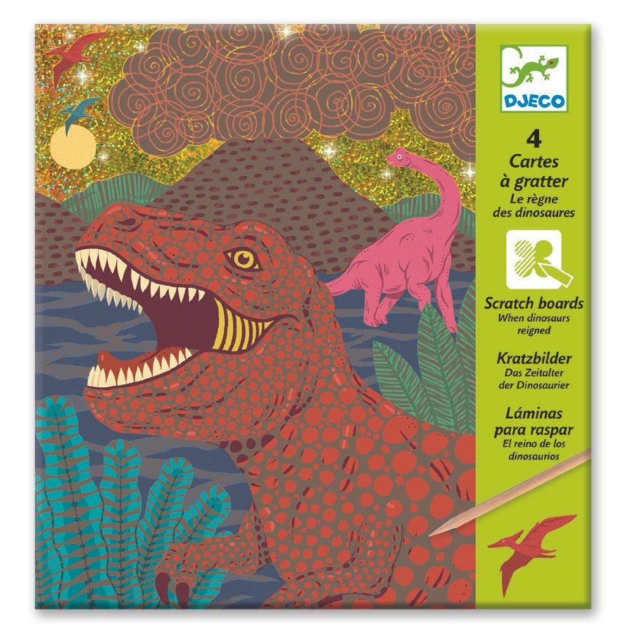 יצירה חריטה - דינוזאורים