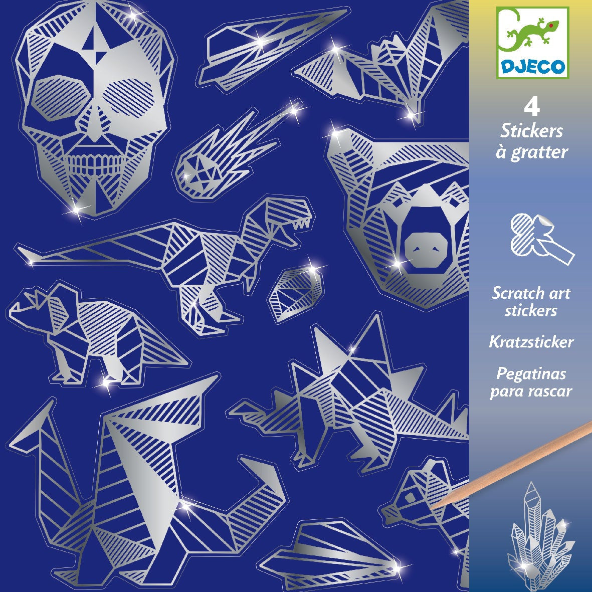 יצירה - חריטה על מדבקות זוהרות ברזל