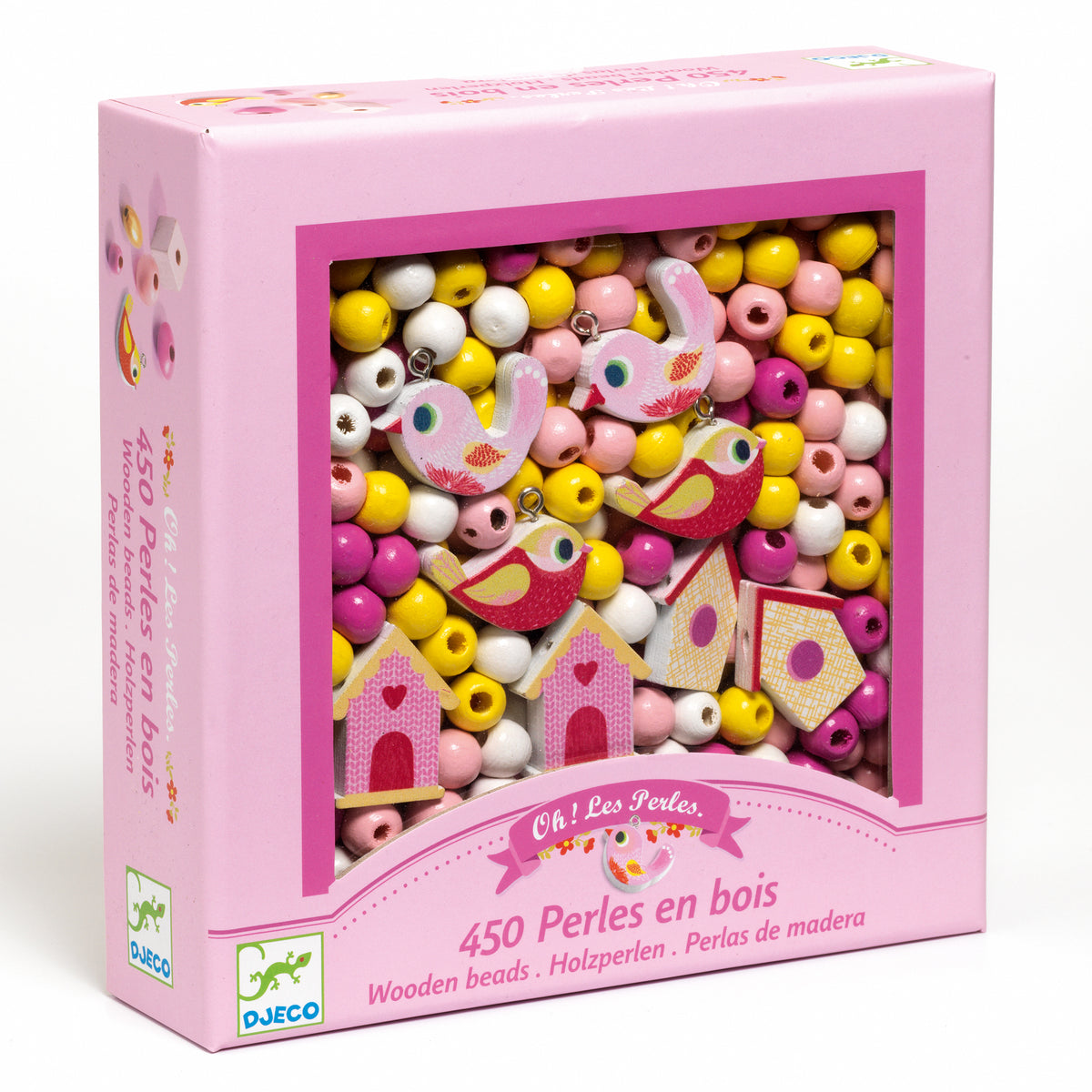 יצירה - חרוזי עץ ציפורים