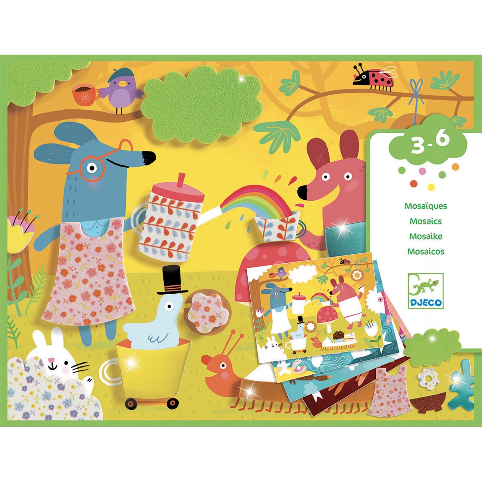 יצירה לקטנים - הדבקה חיות מבלות