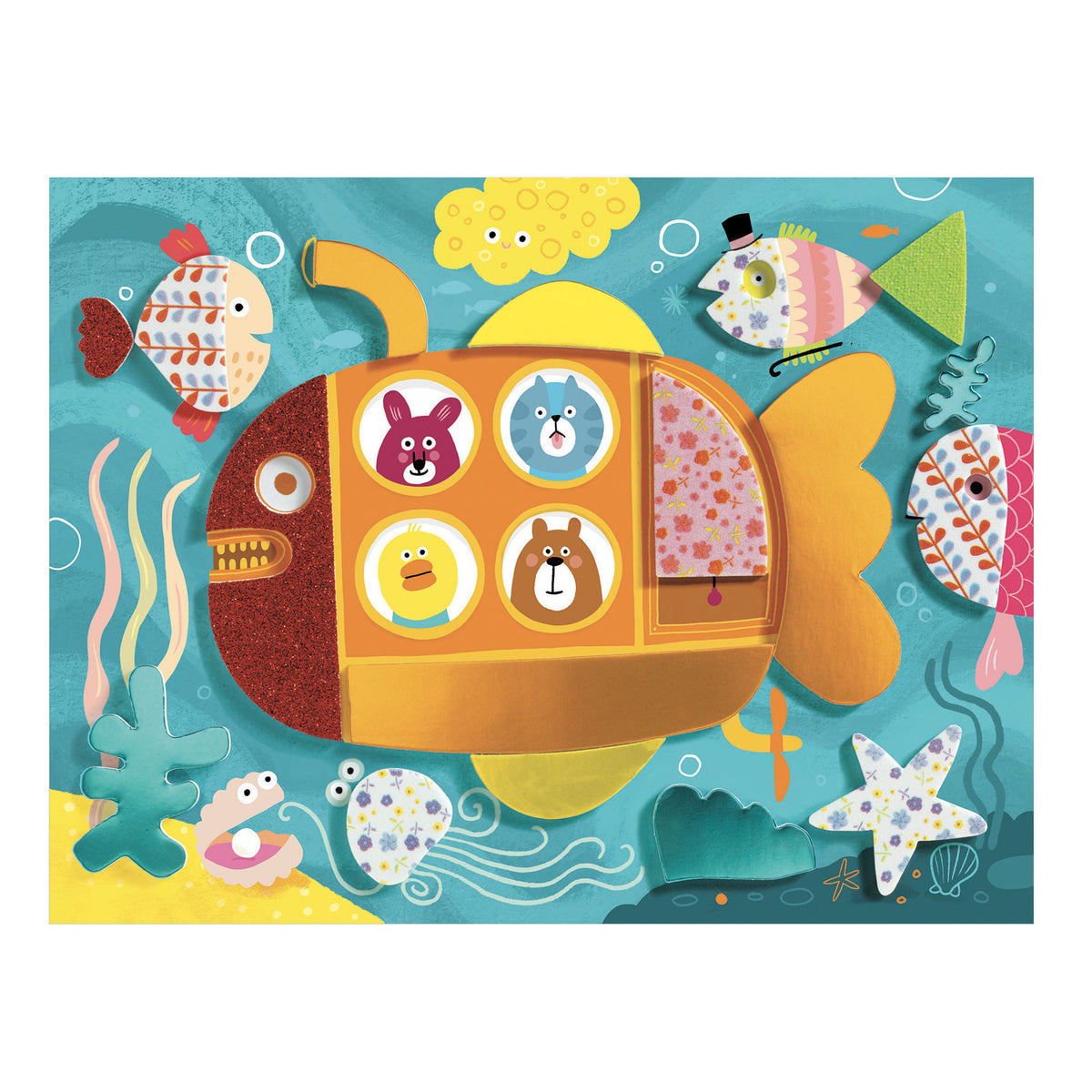 יצירה לקטנים - הדבקה חיות מבלות