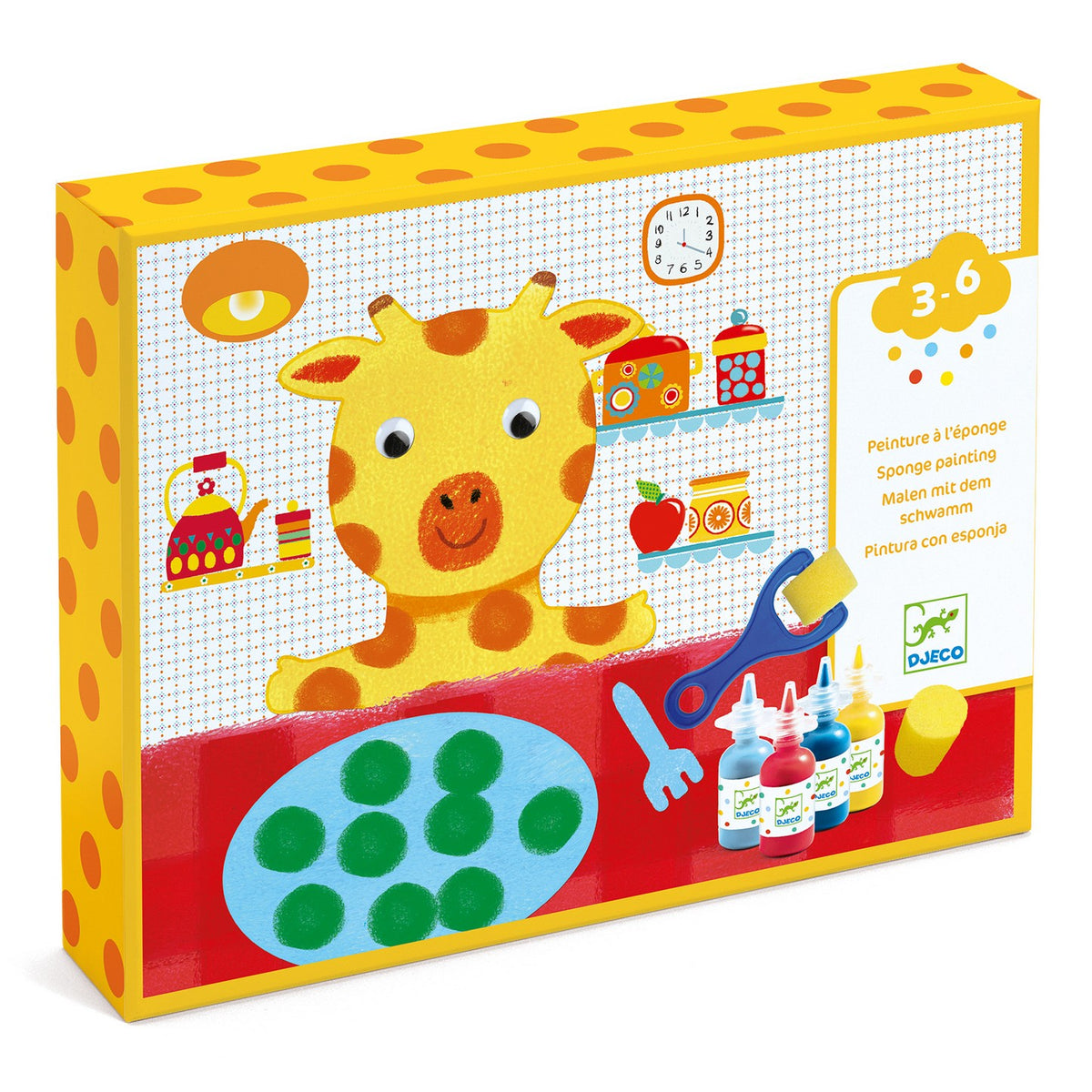 יצירה - צביעה עם ספוג