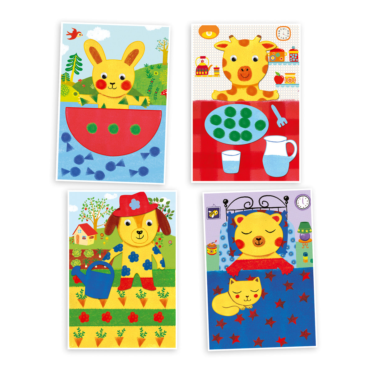 יצירה - צביעה עם ספוג