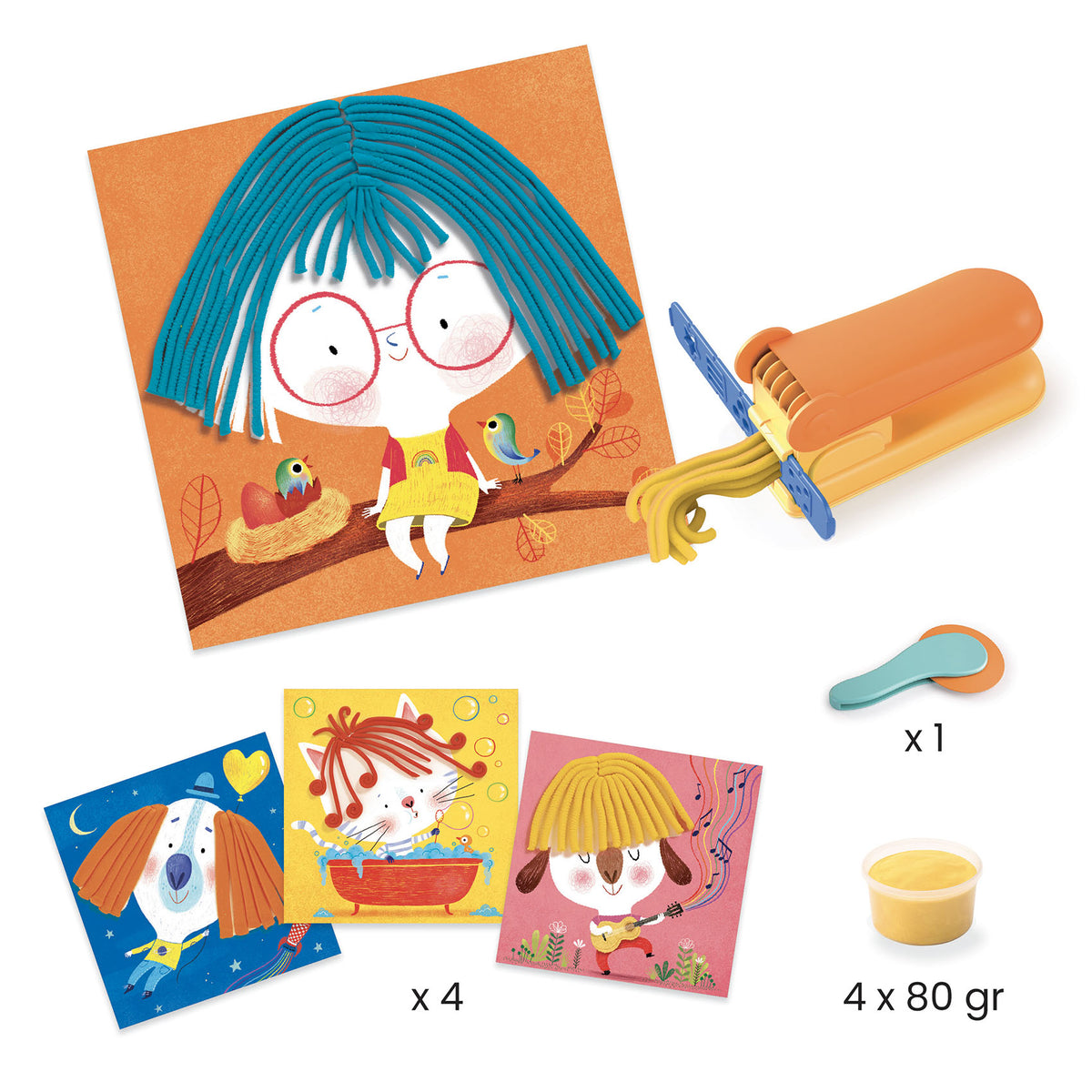 יצירה - תמונות בבצק מתולתלים