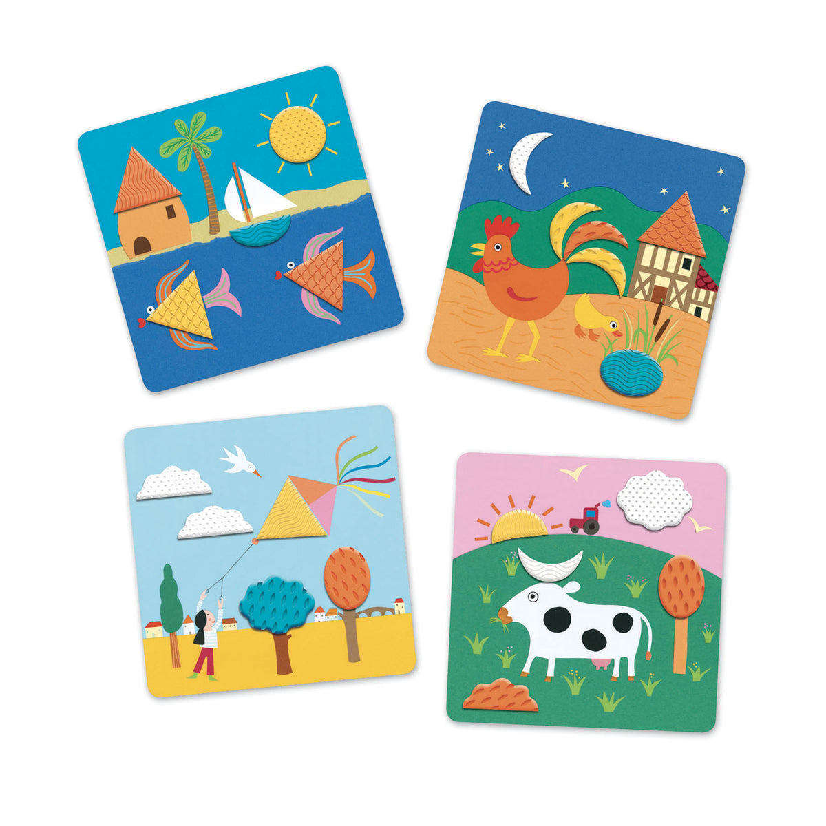 יצירה - תמונות בבצק צורות ותבליטים