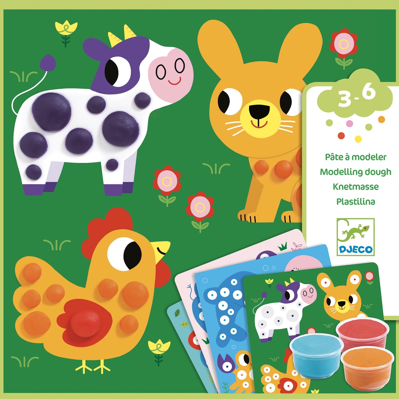 יצירה לקטנטנים - כדורי בצק חיות