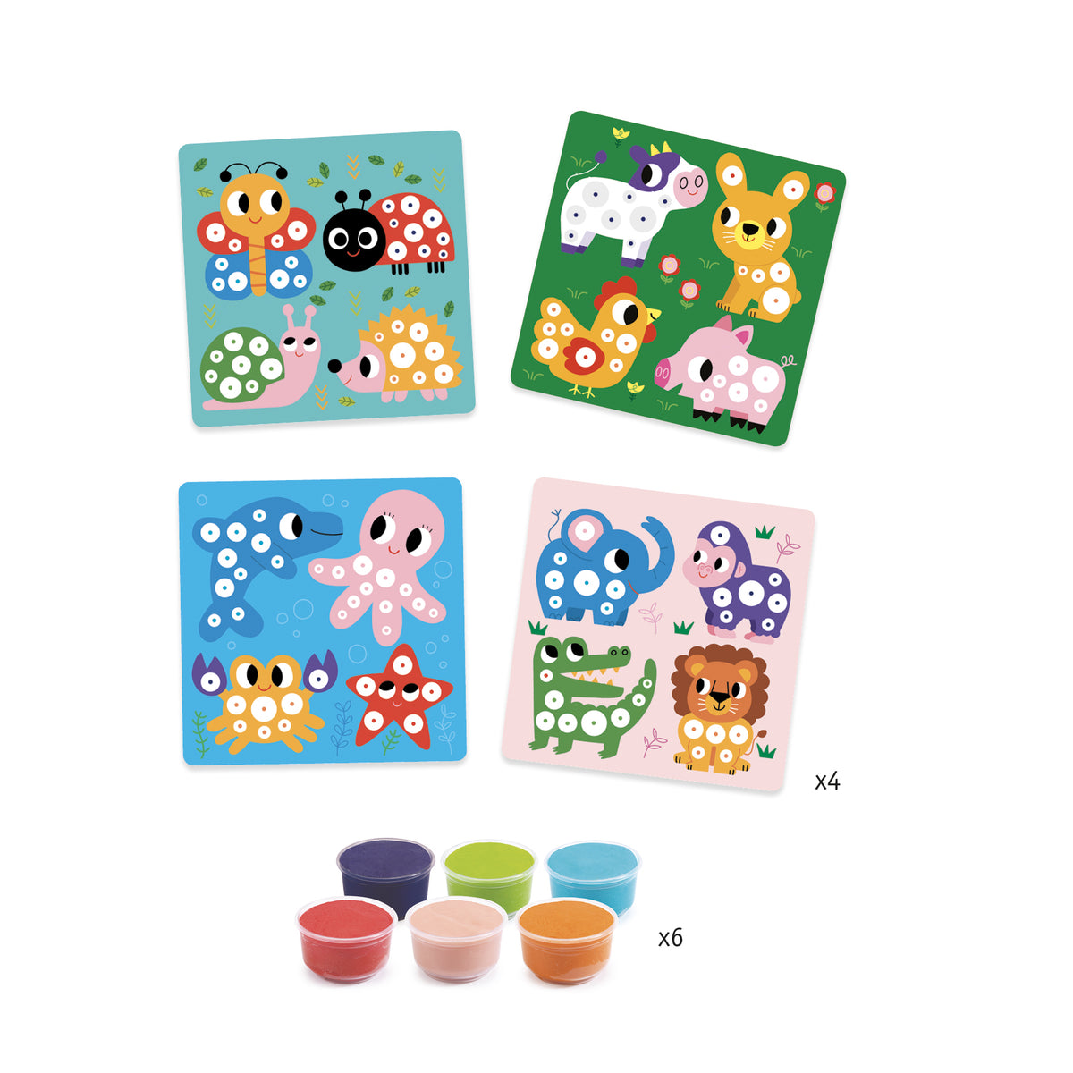 יצירה לקטנטנים - כדורי בצק חיות