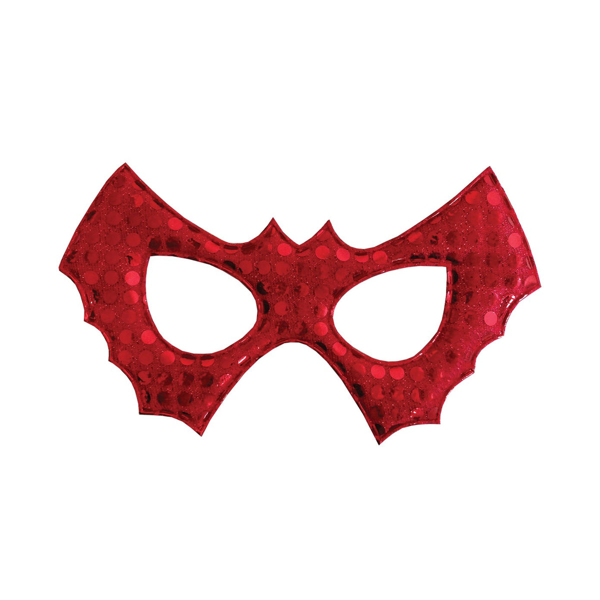 תחפושת - מסיכת עטלף אדומה מנצנצת