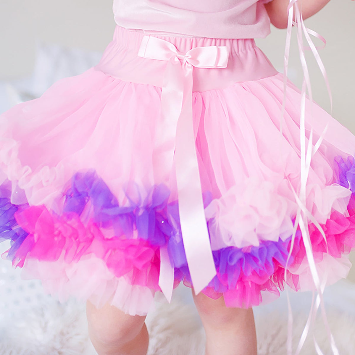 תחפושת 4/7 - חצאית טוטו שכבות ורודה