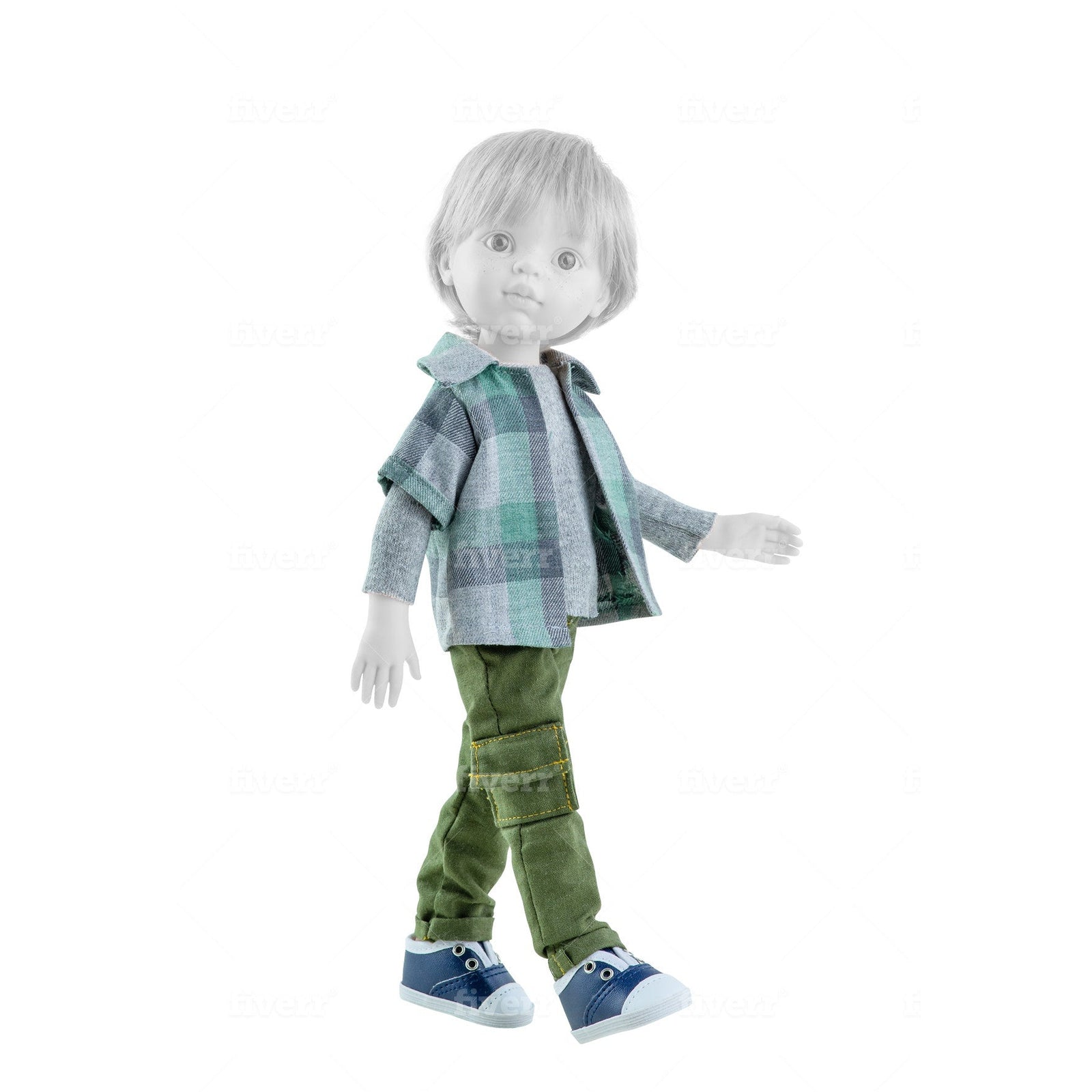 בגד 32 סמ - פלנל משובץ