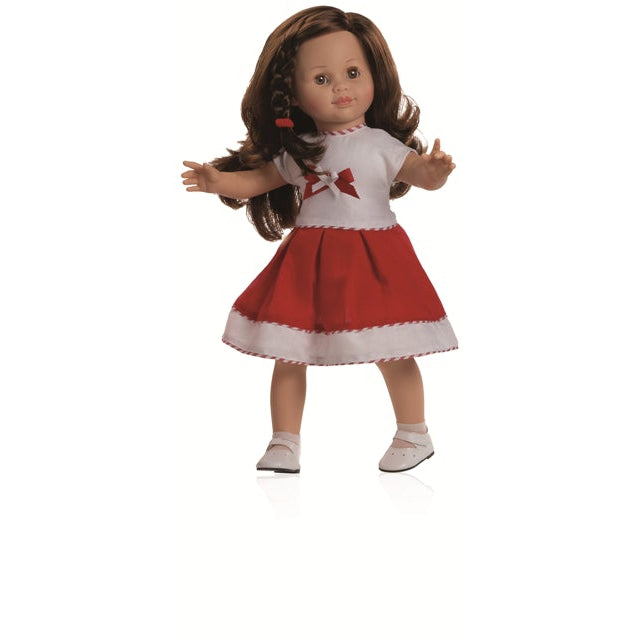 בובה - ויקי חצאית אדום לבן