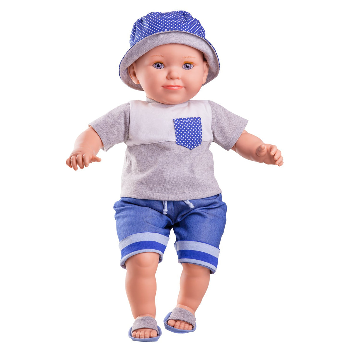 בובה - אדריאן כחול עם נקודות